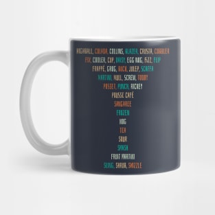 Cocktail Types as a Martini glass Mug